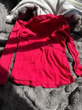 IKSPLOR Bright Pink Long Sleeve Top Nursing Top